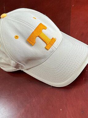 VTG Mens Tennessee Volunteers The Game NCAA White Orange Logo Adjustable Hat
